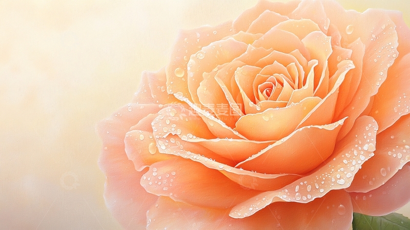 高清大图下载【趣麦麦图】晨露玫瑰花特写