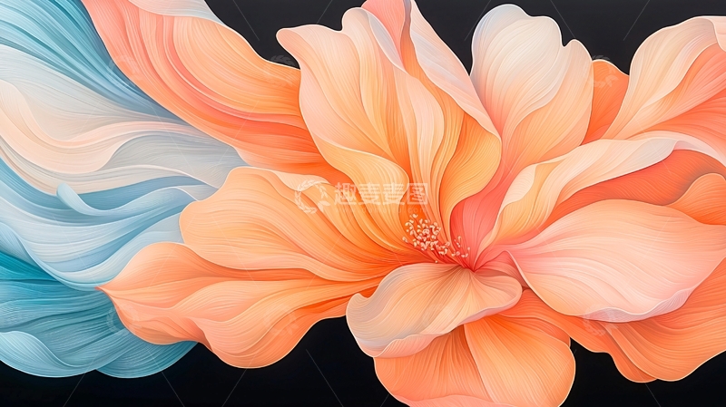 高清大图下载【趣麦麦图】抽象花卉艺术背景图