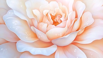 粉白玫瑰花瓣特写