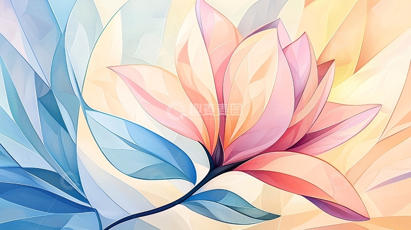 高清大图下载【趣麦麦图】抽象花卉艺术背景图