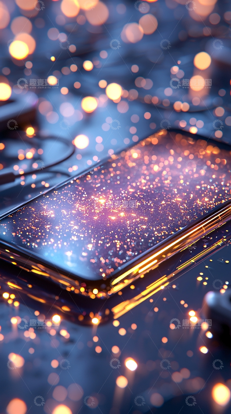 高清大图下载【趣麦麦图】手机屏幕光斑背景