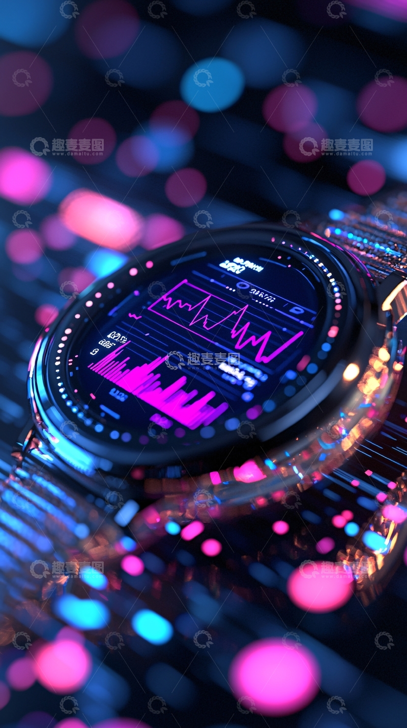 高清大图下载【趣麦麦图】未来科技智能手表展示