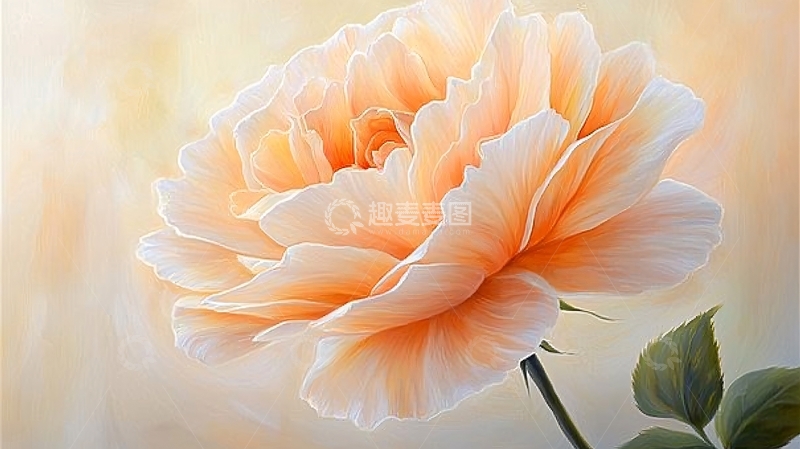 高清大图下载【趣麦麦图】橙色玫瑰花艺术画