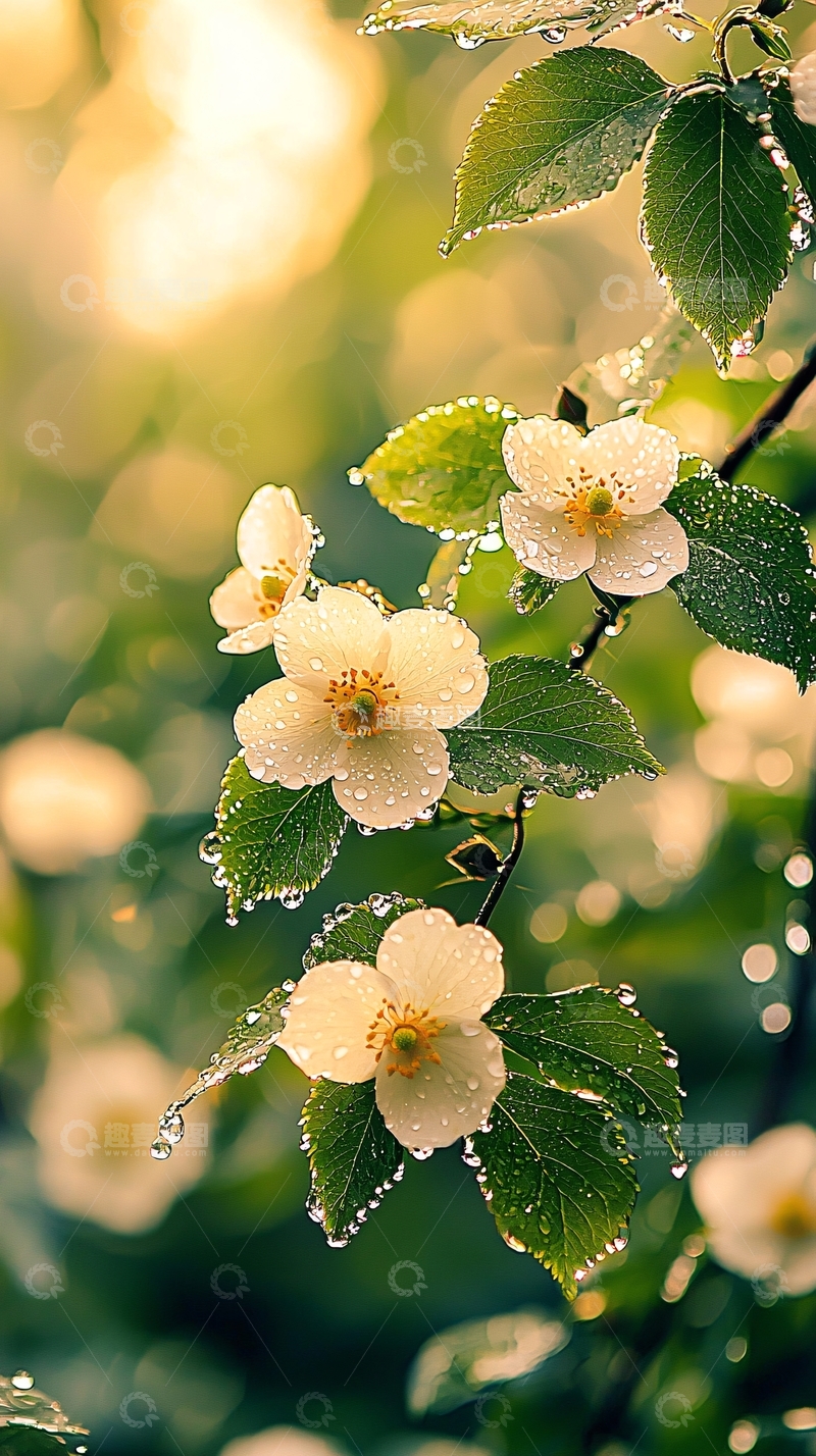 高清大图下载【趣麦麦图】雨后花朵自然美景