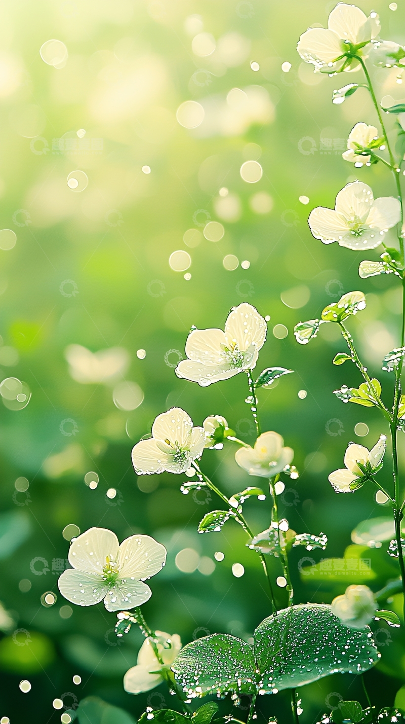 高清大图下载【趣麦麦图】清新雨后花朵自然风景