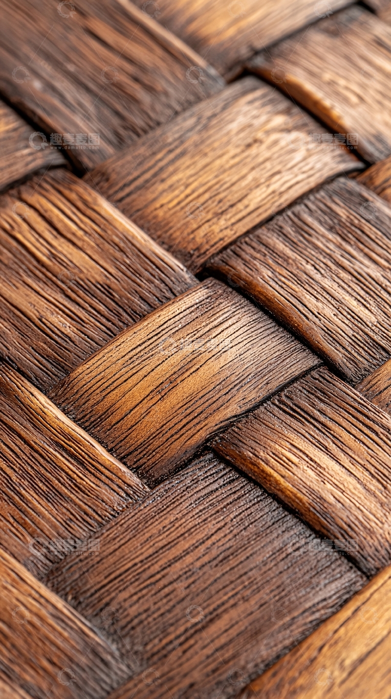 高清大图下载【趣麦麦图】编织木纹特写细节