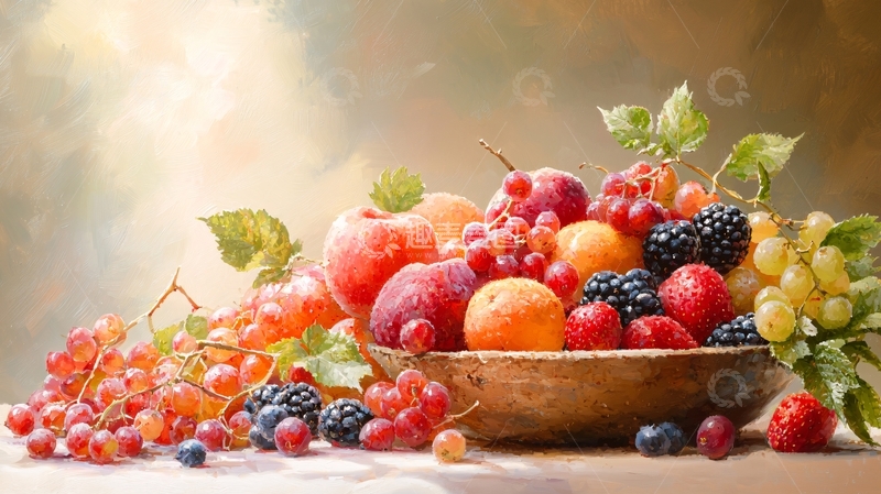 高清大图下载【趣麦麦图】夏日水果静物画