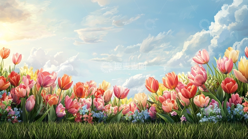 高清大图下载【趣麦麦图】春日花海美丽风景