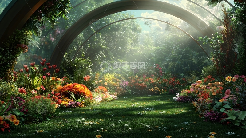 高清大图下载【趣麦麦图】梦幻花园拱门