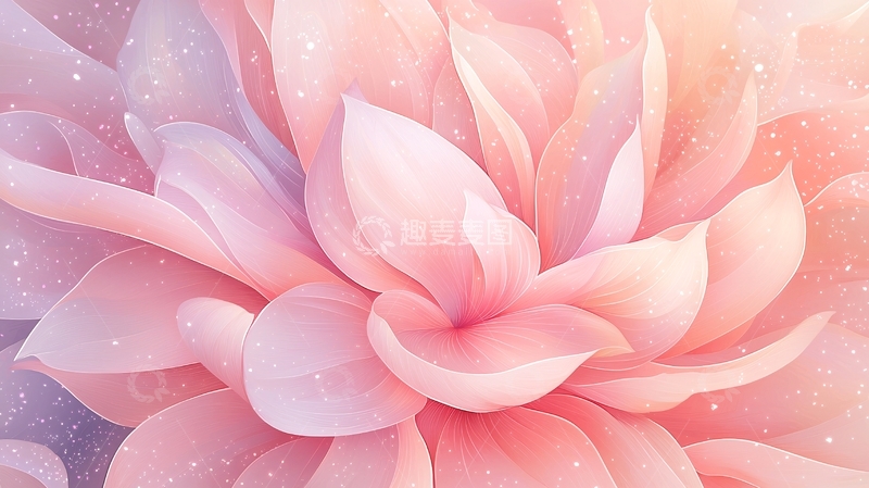高清大图下载【趣麦麦图】梦幻粉色花朵背景图