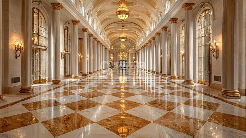 高清大图下载【趣麦麦图】奢华富丽堂皇的走廊