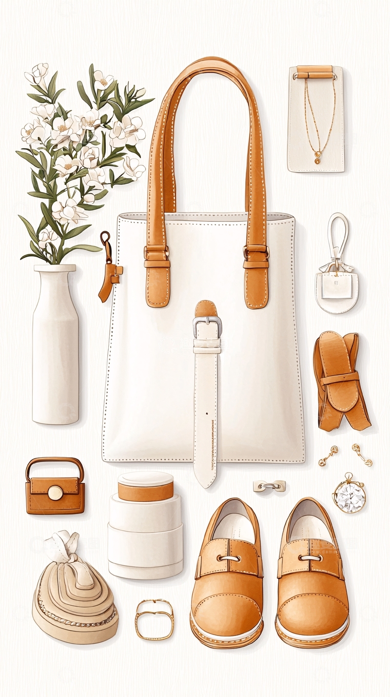 高清大图下载【趣麦麦图】简约时尚配饰套装