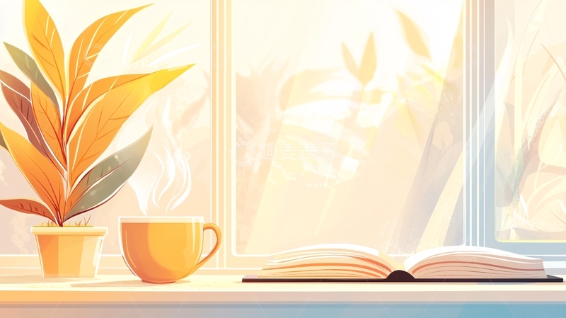 高清大图下载【趣麦麦图】秋日窗台上的温暖时光