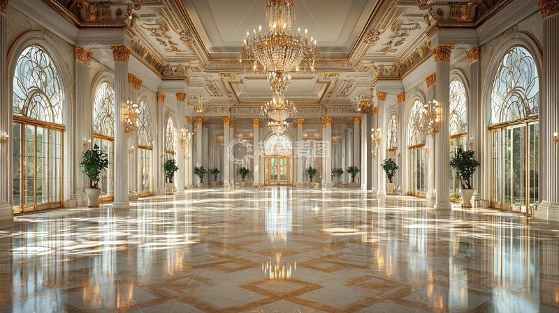 高清大图下载【趣麦麦图】豪华金色大厅