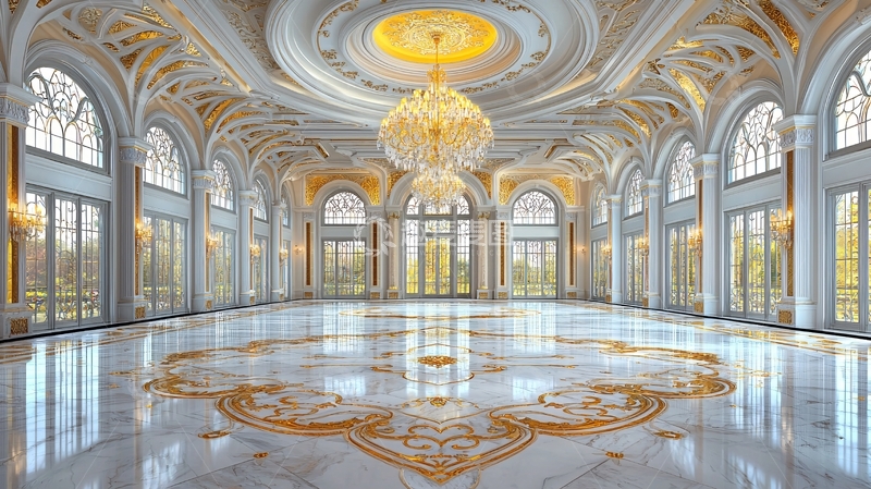 高清大图下载【趣麦麦图】奢华的宴会厅内景