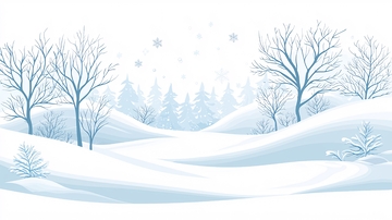 雪地森林冬季景色