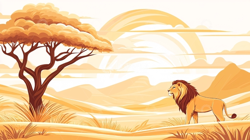 高清大图下载【趣麦麦图】非洲草原上的狮子