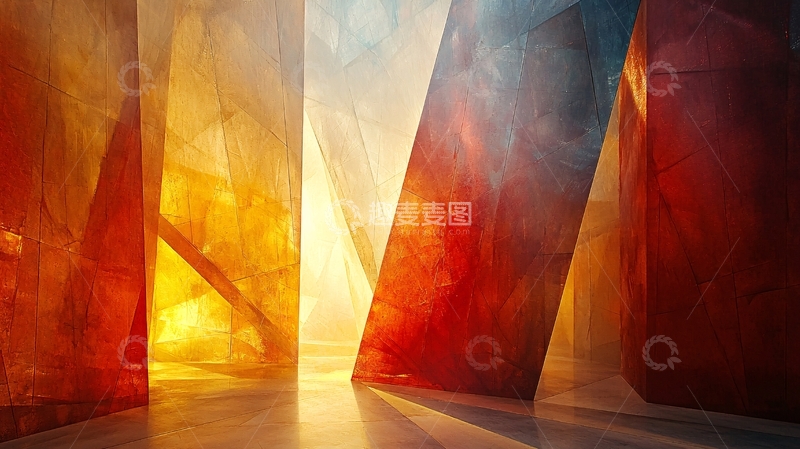 高清大图下载【趣麦麦图】光影交错的未来感建筑