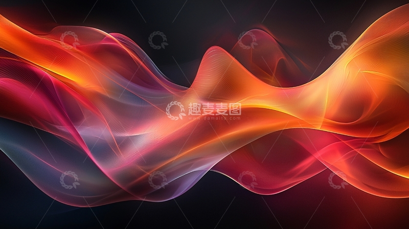 高清大图下载【趣麦麦图】抽象波浪线条艺术背景