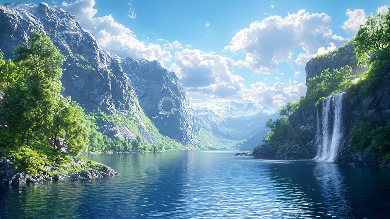 高清大图下载【趣麦麦图】山水相依高清图片