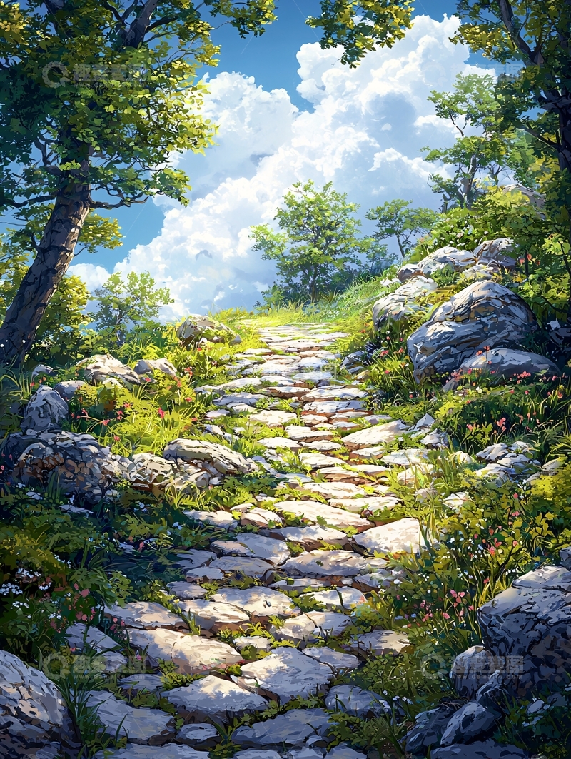高清大图下载【趣麦麦图】石径通幽自然风光