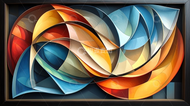 高清大图下载【趣麦麦图】抽象色彩流动艺术画