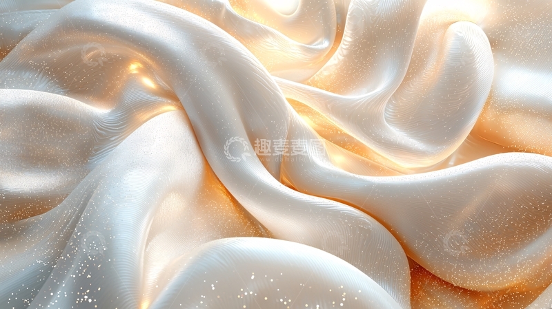 高清大图下载【趣麦麦图】金色丝滑面料纹理背景