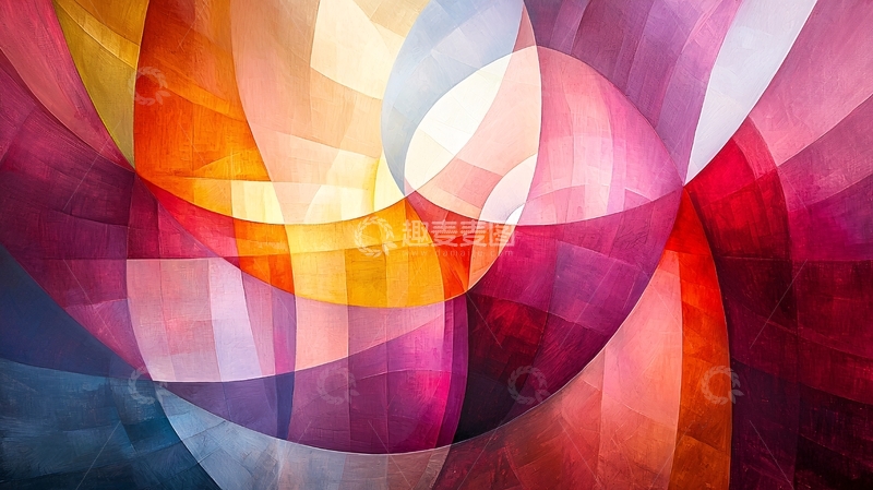 高清大图下载【趣麦麦图】抽象色彩几何图案背景