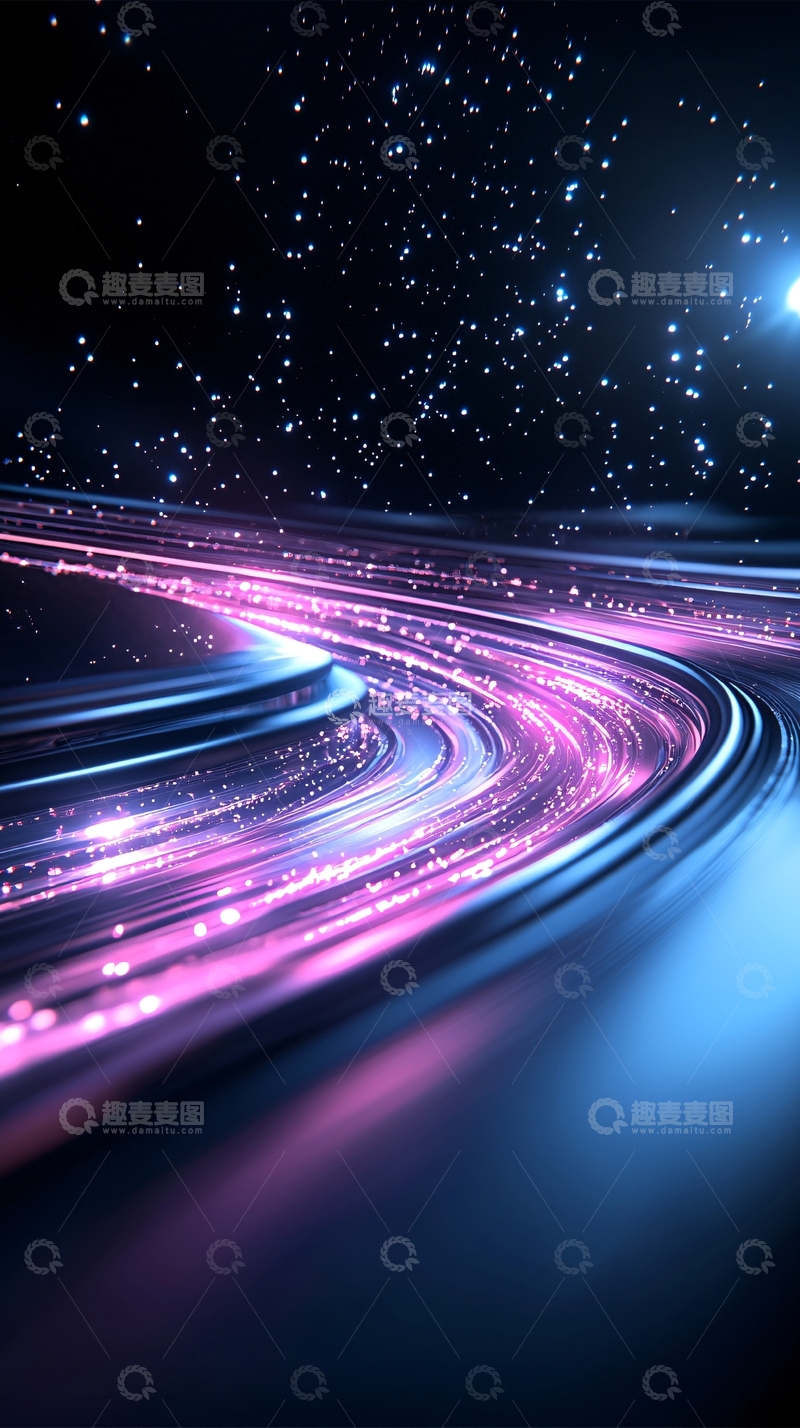 高清大图下载【趣麦麦图】光速流动的夜空轨迹