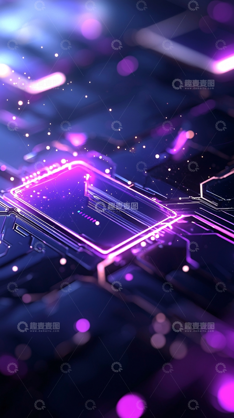 高清大图下载【趣麦麦图】未来科技电路板背景图