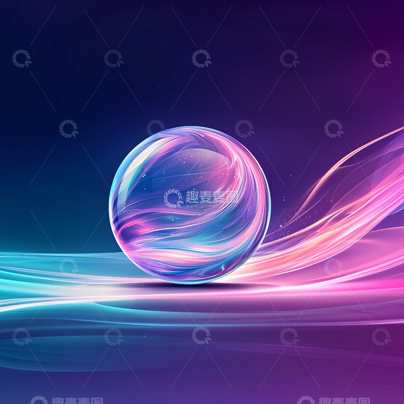 高清大图下载【趣麦麦图】晶莹剔透的彩色球体
