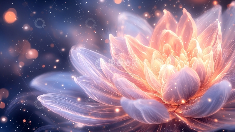 高清大图下载【趣麦麦图】梦幻莲花背景图