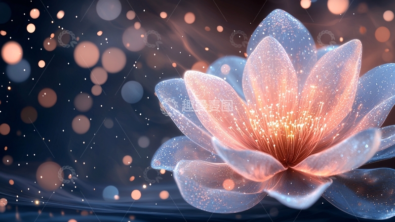 高清大图下载【趣麦麦图】梦幻莲花背景素材