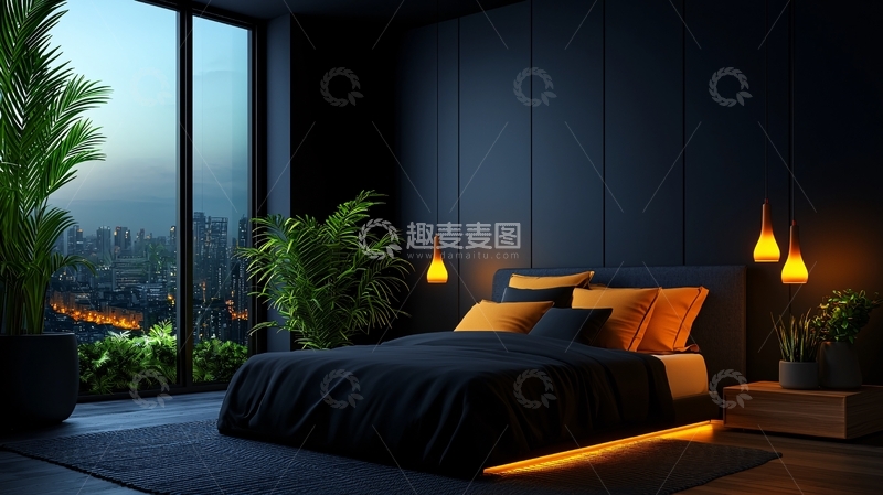 高清大图下载【趣麦麦图】现代卧室设计6