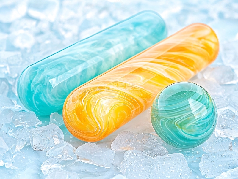 高清大图下载【趣麦麦图】彩色冰棒和冰块