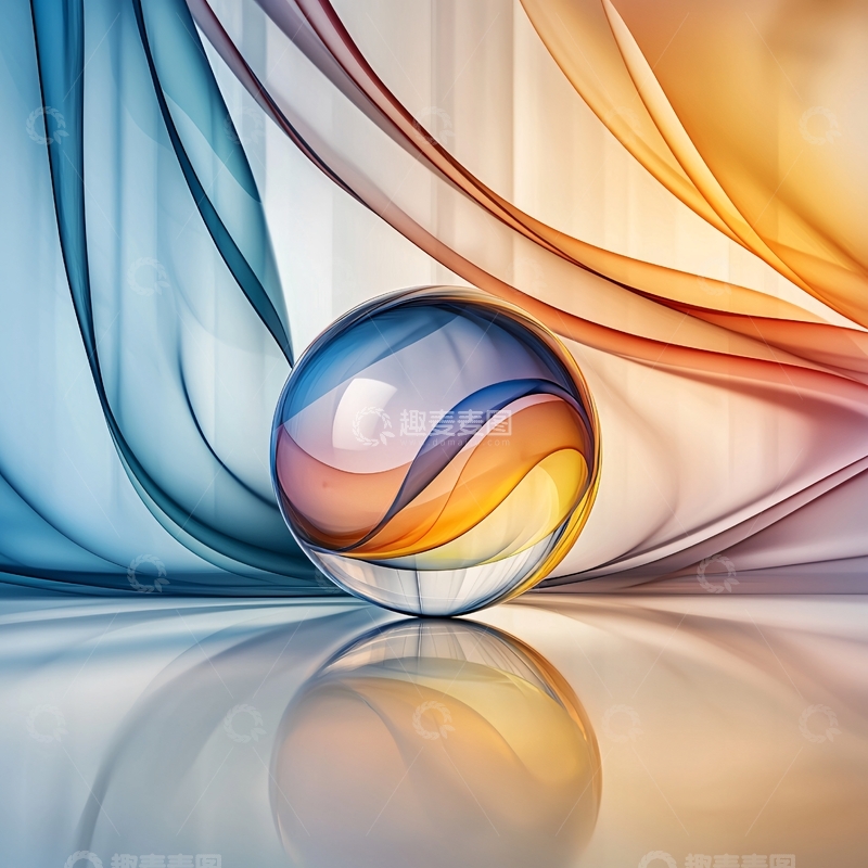 高清大图下载【趣麦麦图】半透明彩色玻璃球