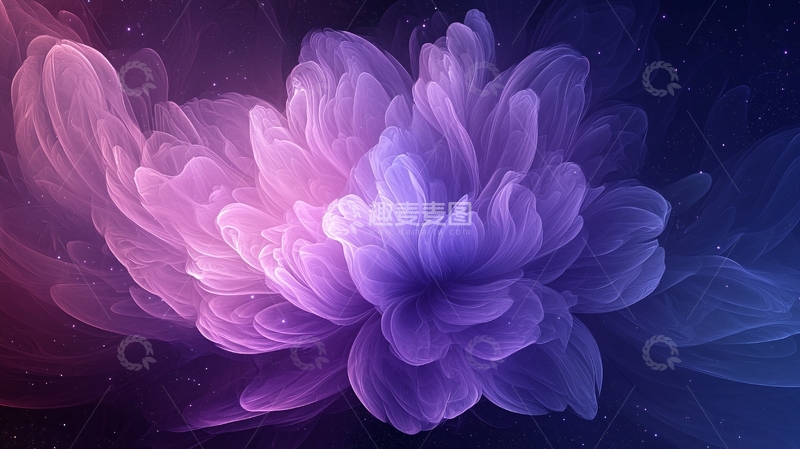 高清大图下载【趣麦麦图】梦幻紫色花朵背景图