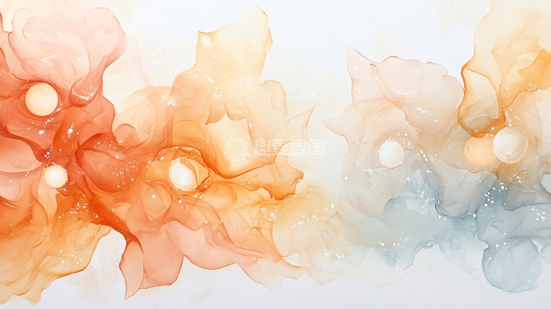 高清大图下载【趣麦麦图】抽象流动色彩艺术背景