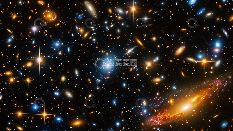 高清大图下载【趣麦麦图】宇宙星系群落