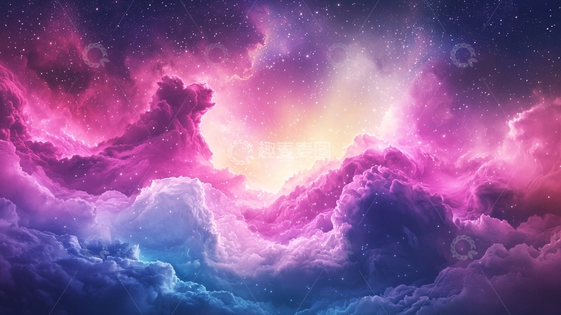 高清大图下载【趣麦麦图】绚丽星云与宇宙空间