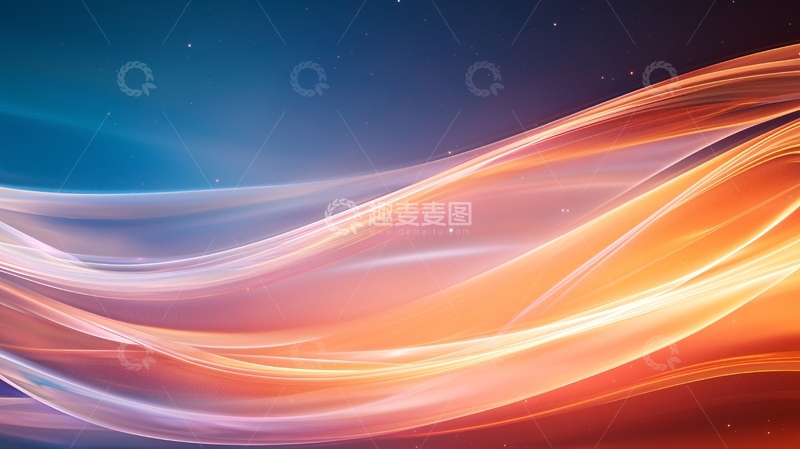 高清大图下载【趣麦麦图】梦幻星空流动光带背景