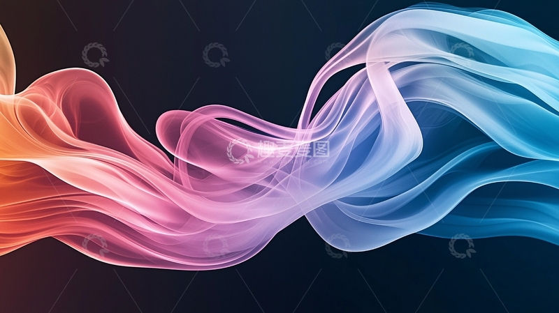 高清大图下载【趣麦麦图】彩色流动烟雾背景
