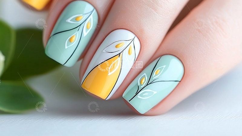 高清大图下载【趣麦麦图】清新自然风美甲设计