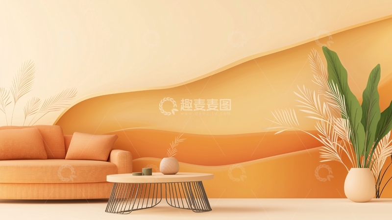 高清大图下载【趣麦麦图】沙漠风情客厅装饰设计