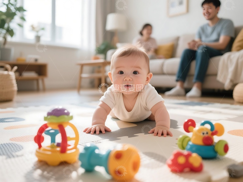 高清大图下载【趣麦麦图】婴儿室内玩耍可爱场景