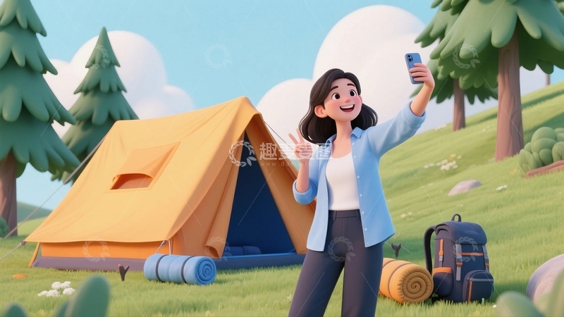 高清大图下载【趣麦麦图】春游踏青假期旅行10