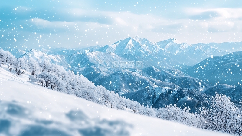 高清大图下载【趣麦麦图】雪山冬季风景