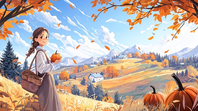 高清大图下载【趣麦麦图】秋日乡村田园风光