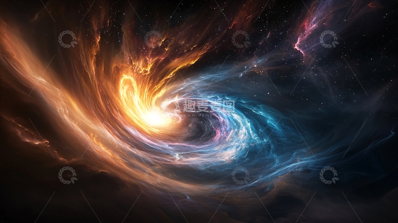 高清大图下载【趣麦麦图】旋转星云色彩梦幻