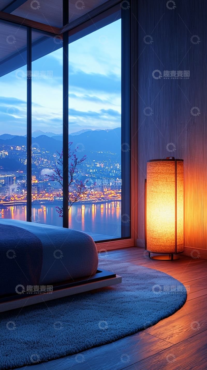 高清大图下载【趣麦麦图】现代卧室夜景灯饰设计